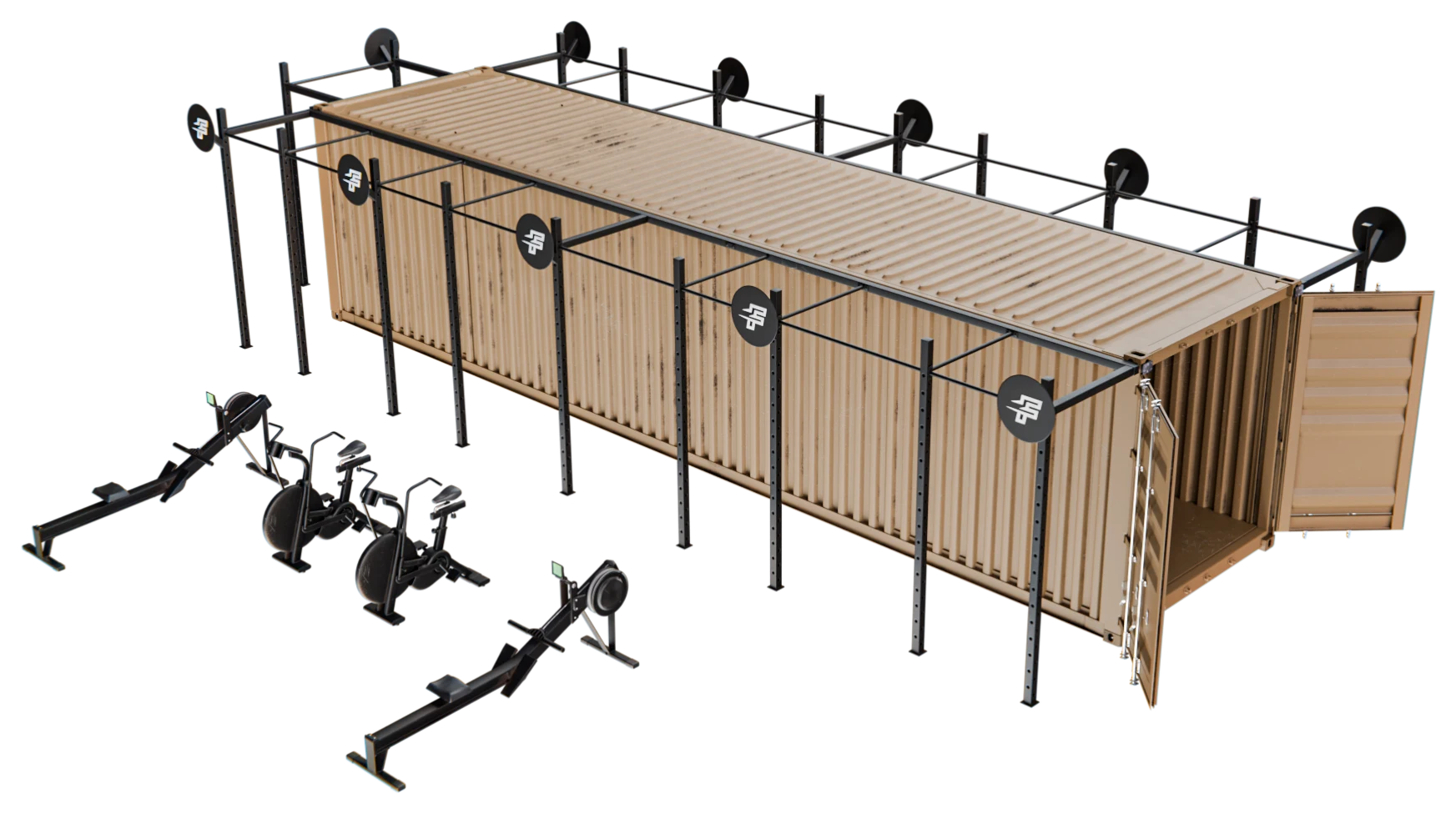 FORCES Rugged-40 persistent human-performance system with full-length external rack structure